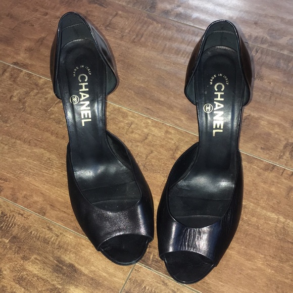 CHANEL Shoes - Chanel Leather and Patent Leather Heels